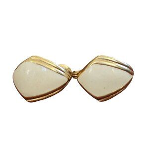 Vintage Monet Gold-Tone Clip-On Earrings Retro Jewelry